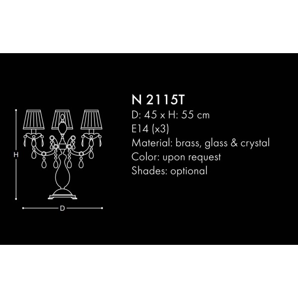 N2115T CLASSIC TABLE LAMPS