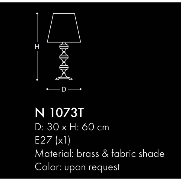 N1073T CLASSIC TABLE LAMPS